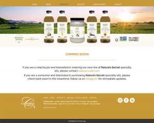 Nature's Secret Landing Page